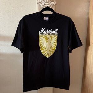 Marshall Amplification Eagle Shield Image Black T-Shirt Adult (S)